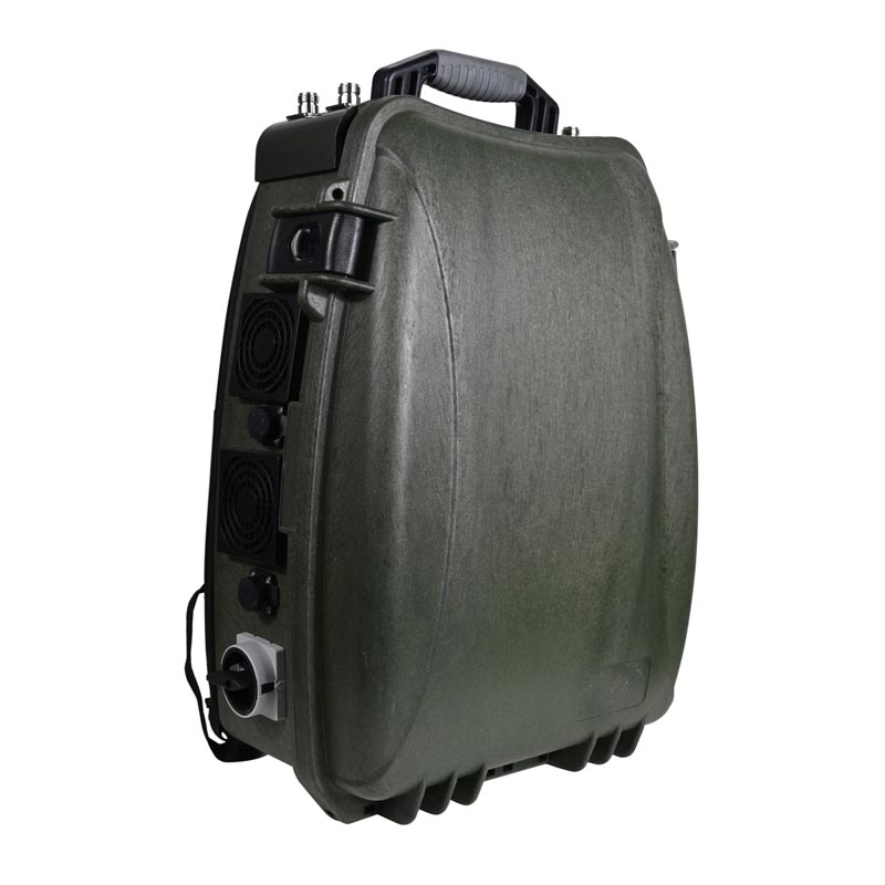 Schwarzer 6-Kanal-Drohnenabwehr-Rucksack, Anti-Drohnen-Störsender